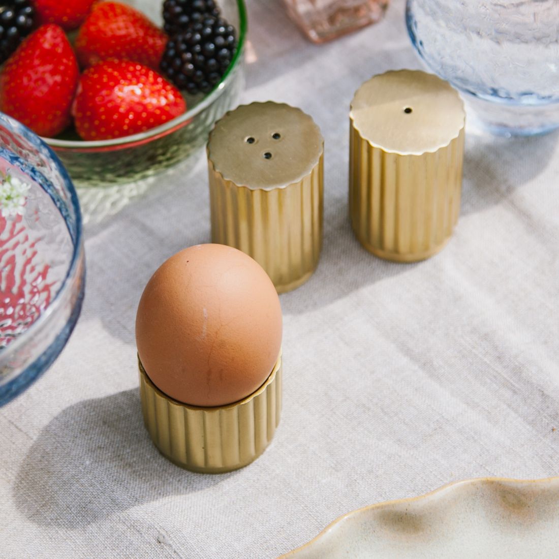 Brass egg cups | set of 2 | Egg holders