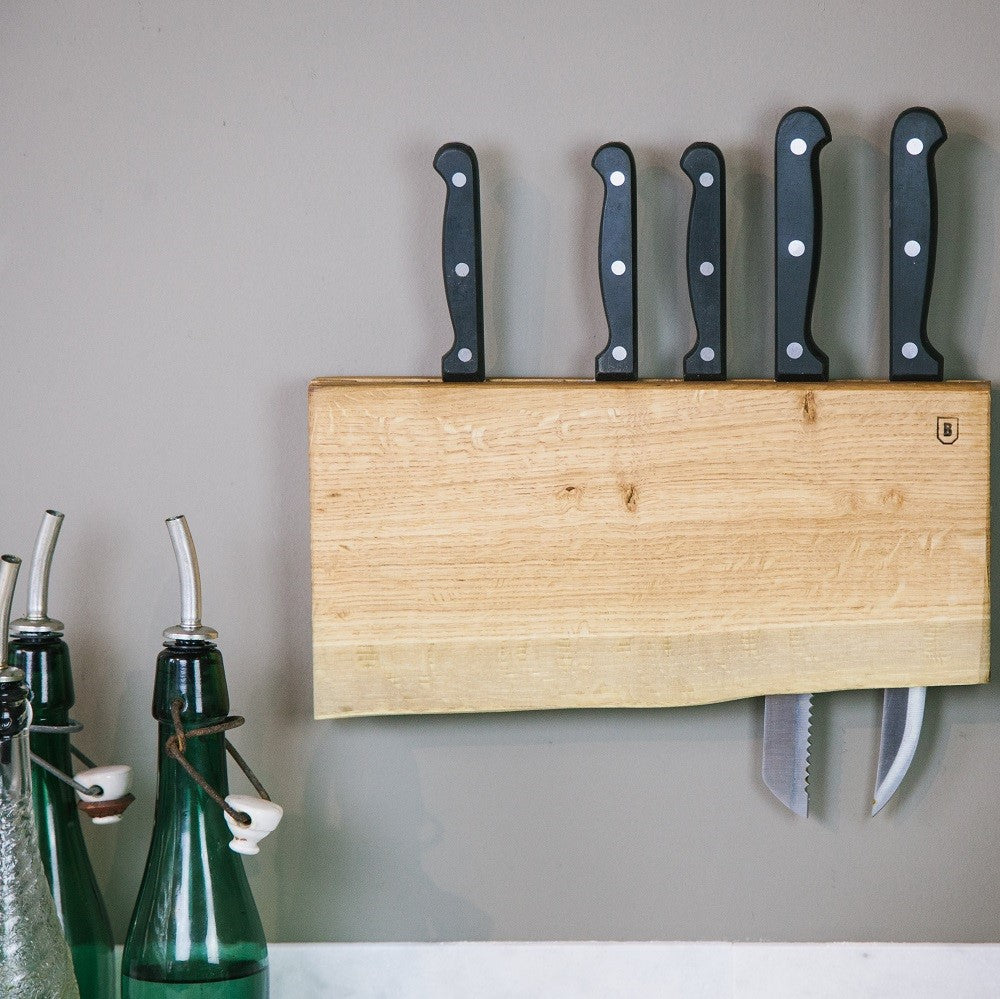 Wall-mounted knife holder | Oak
