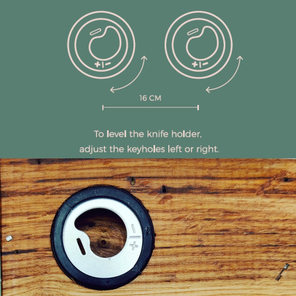 Wall-mounted knife holder | Oak