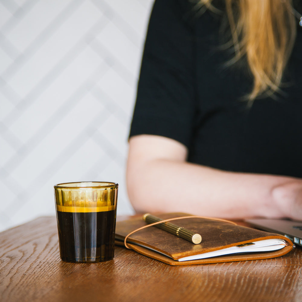 Espresso Glass Reed | Set of 6 | 7 CL | Amber