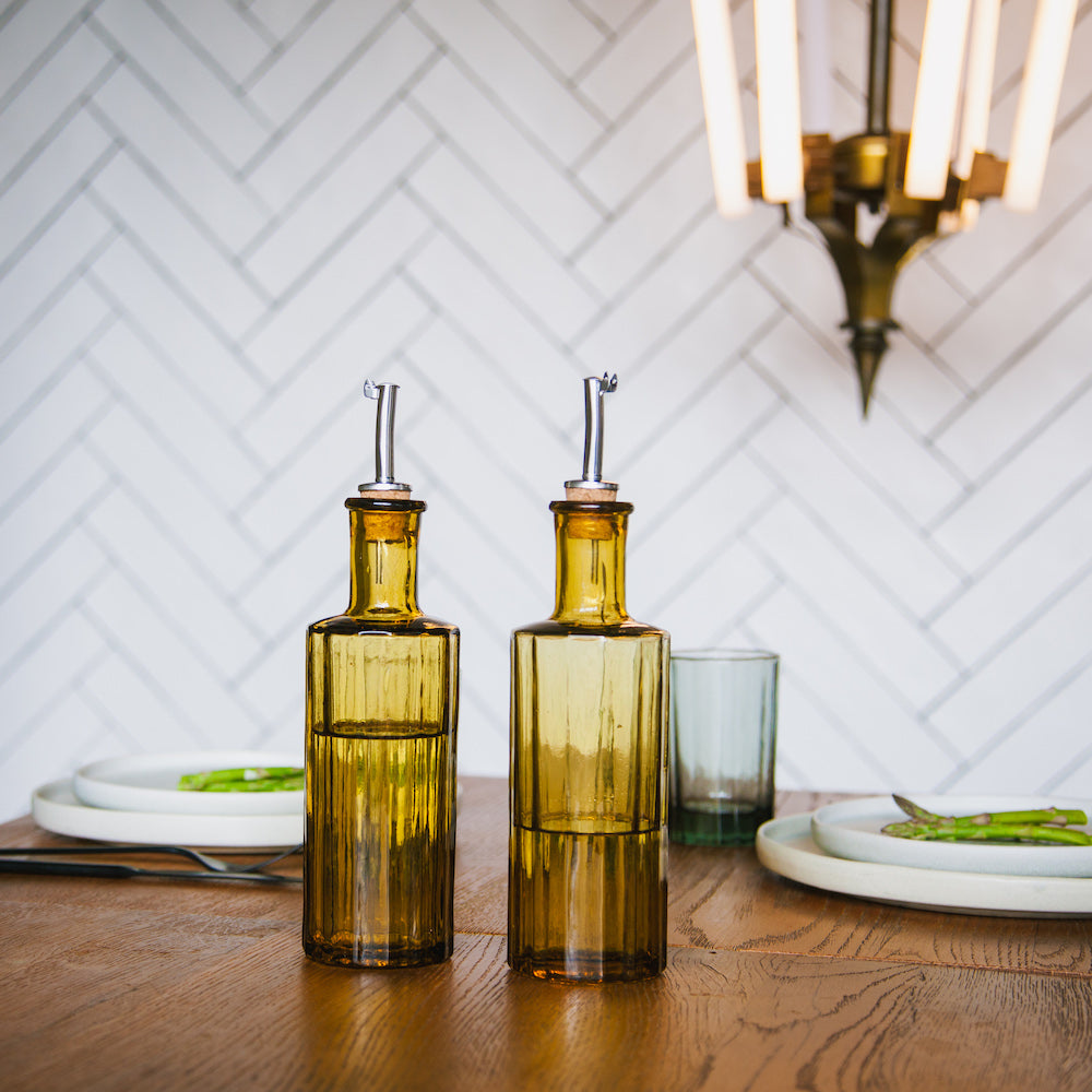 Oil and Vinegar Set Reed | Oil Bottle | 30 CL | Amber