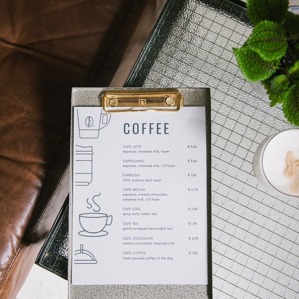 Klemmbrett | Menühalter Metall A5 | grün