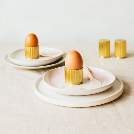 Eierdopjes messing | set van 2 | Eierhouders