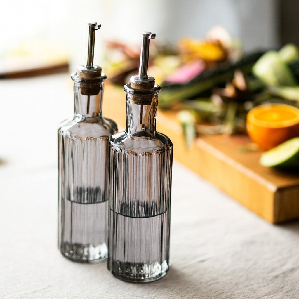 Oil and Vinegar Set Reed | Oil Bottle | 30 CL | Grey