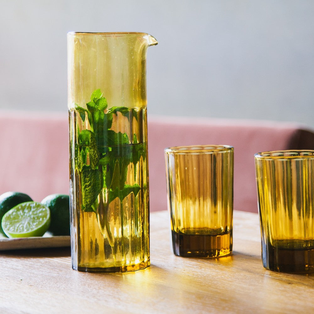 Carafe Reed 100 CL | Water jug | amber