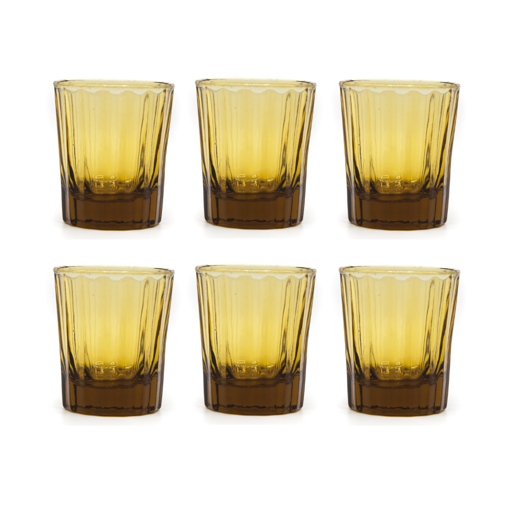 Espresso Glass Reed | Set of 6 | 7 CL | Amber