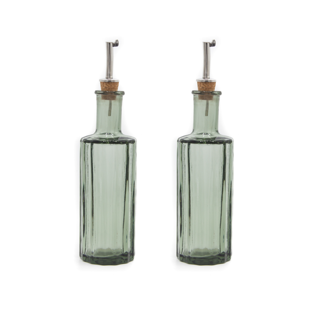 Oil and Vinegar Set Reed | Oil Bottle | 30 CL | Smoke Green