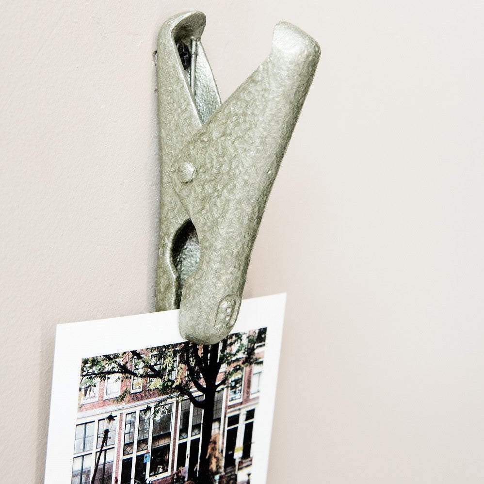Veerklem recht | Fotoklem | groen | Set van 2